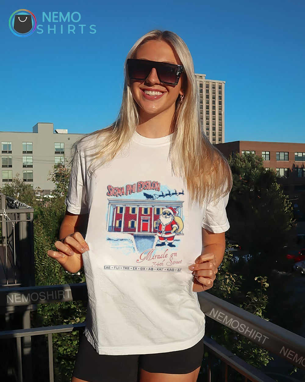Sigma Phi Epsilon miracle on 34th street Christmas - Adult & Kids T-Shirts, Sweatshirts & Hoodies apparel design preview 6