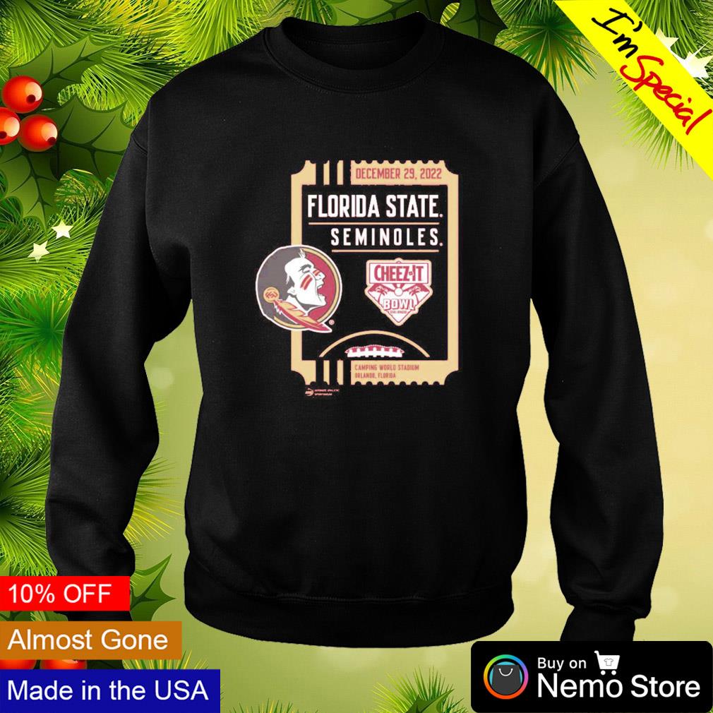 Florida State Seminoles 2022 Cheez-It Bowl ticket - Adult & Kids T-Shirts, Sweatshirts & Hoodies apparel design preview 4