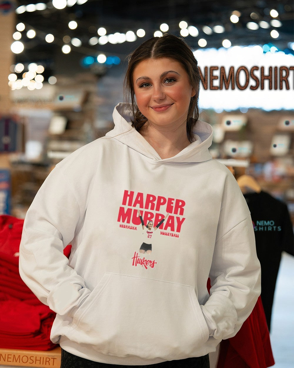 Harper Murray Nebraska Cornhuskers volleyball player - Adult & Kids T-Shirts, Sweatshirts & Hoodies apparel design preview 5