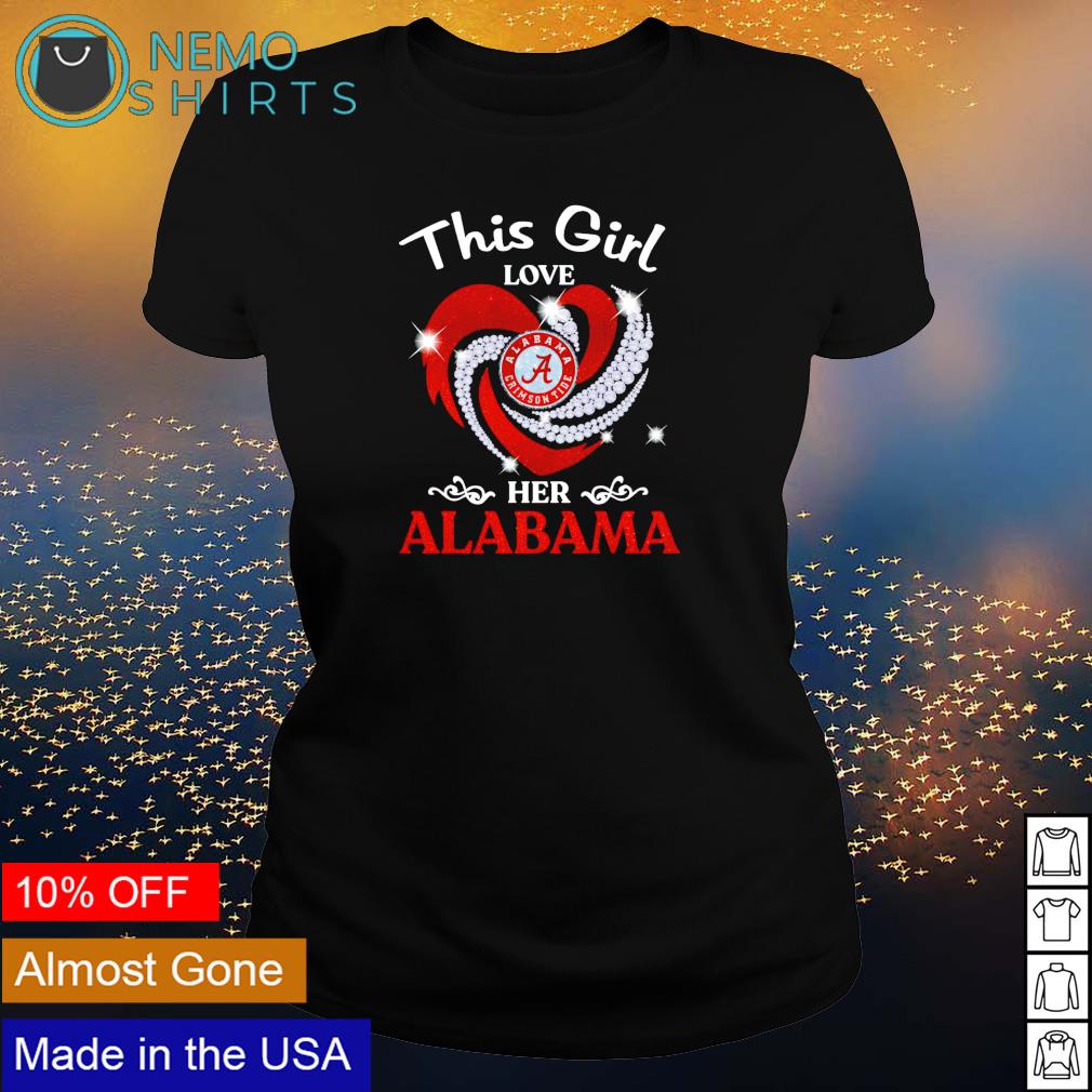 This girl love her Alabama diamond heart - Adult & Kids T-Shirts, Sweatshirts & Hoodies apparel design preview 3