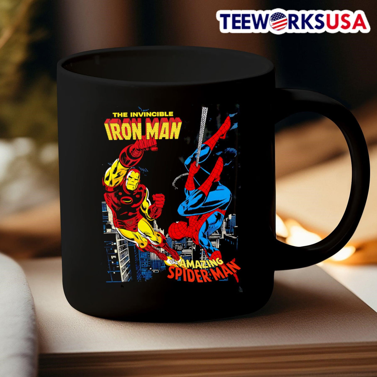 Iron Man vs Spider-man graphic - Adult & Kids T-Shirts, Sweatshirts & Hoodies apparel design preview 3