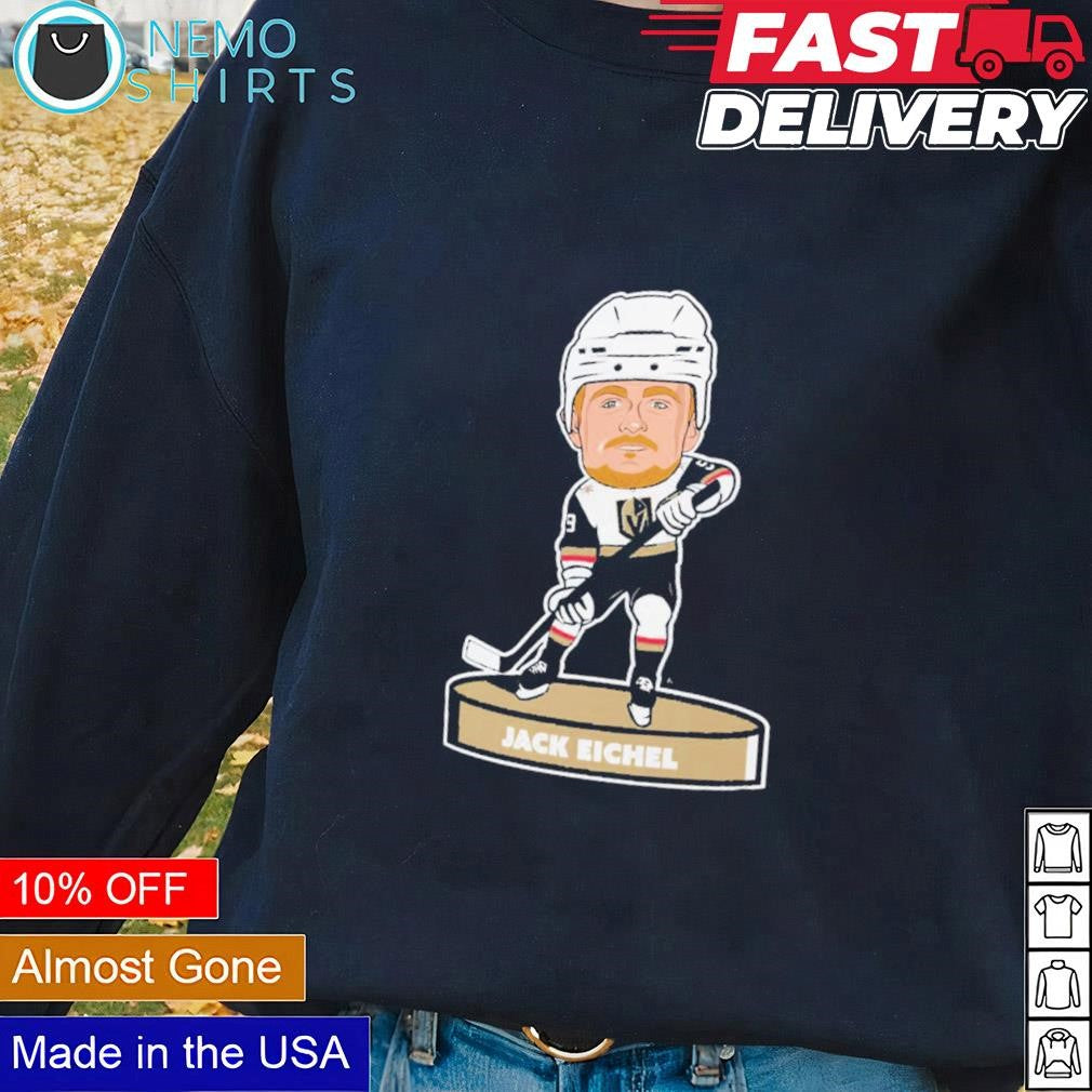 Jack Eichel Vegas Golden Knights player bobblehead - Adult & Kids T-Shirts, Sweatshirts & Hoodies apparel design preview 1