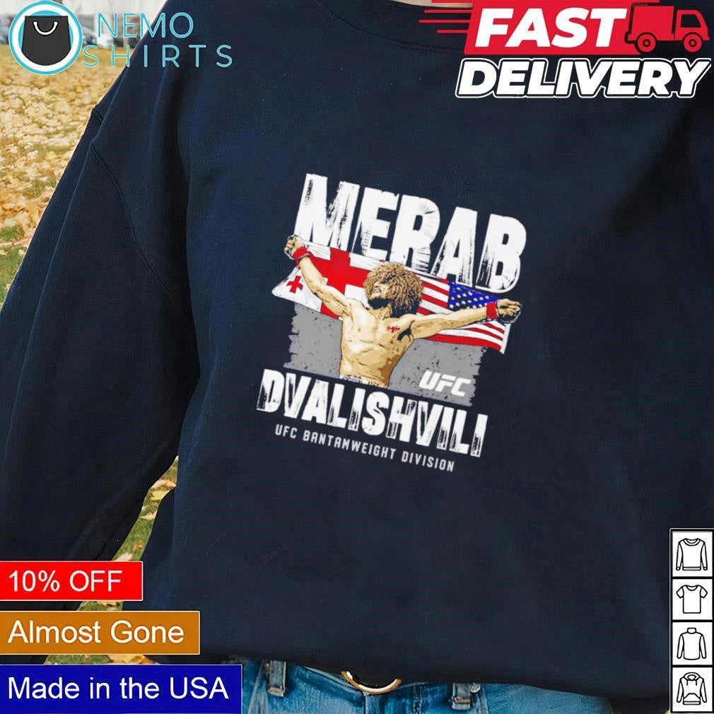 Merab Dvalishvili flag UFC Bantamweight division - Adult & Kids T-Shirts, Sweatshirts & Hoodies apparel design preview 1