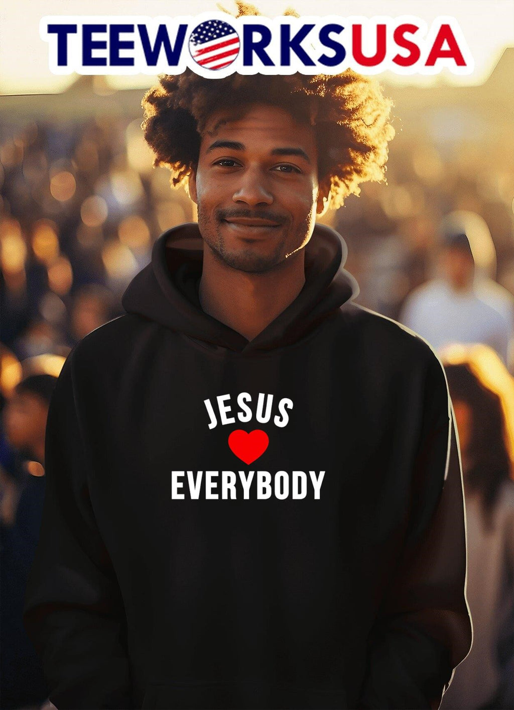 Jesus Loves Everybody - Adult & Kids T-Shirts, Sweatshirts & Hoodies apparel design preview 2