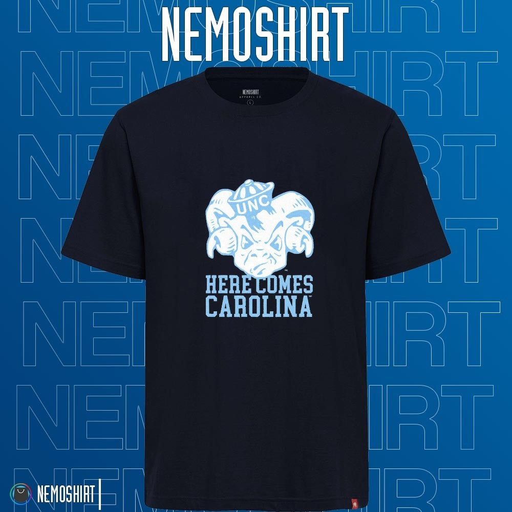 Here comes Carolina UNC Tar Heels - Adult & Kids T-Shirts, Sweatshirts & Hoodies apparel design preview 1