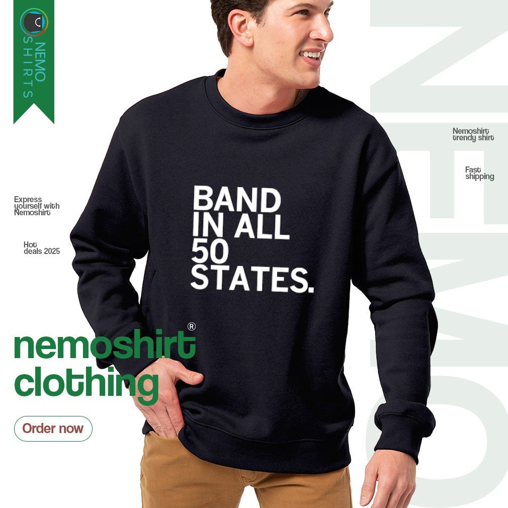 Band in all 50 states - Adult & Kids T-Shirts, Sweatshirts & Hoodies apparel design preview 4
