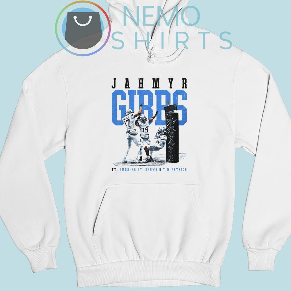 Jahmyr Gibbs Detroit Lions FT Amon Ra St Brown and - Adult & Kids T-Shirts, Sweatshirts & Hoodies apparel design preview 2