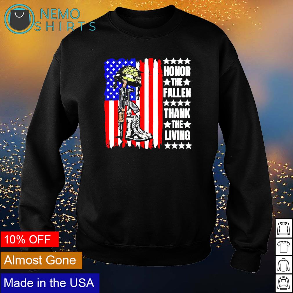 Honor the fallen thank living memorial day veteran - Adult & Kids T-Shirts, Sweatshirts & Hoodies product image 4