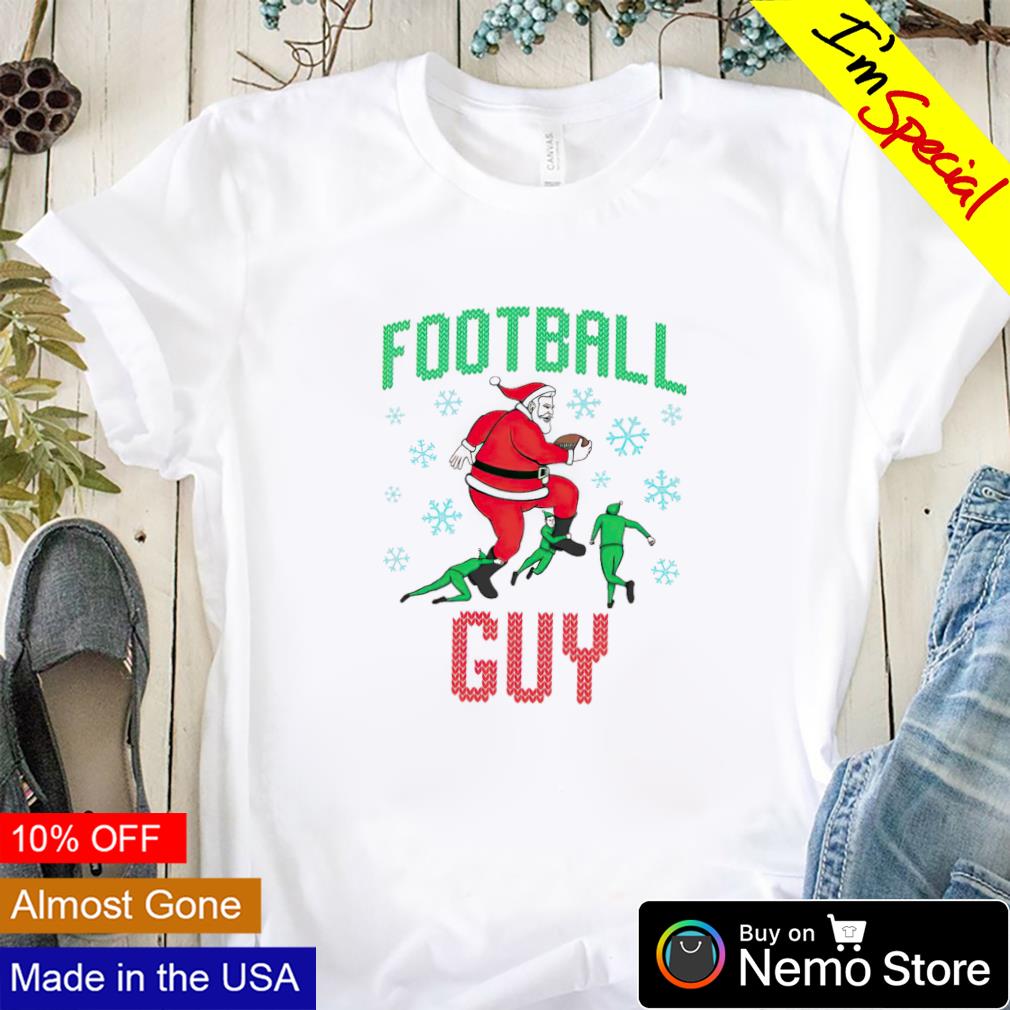 Santa Claus football guy merry Christmas - Adult & Kids T-Shirts, Sweatshirts & Hoodies apparel design preview 4