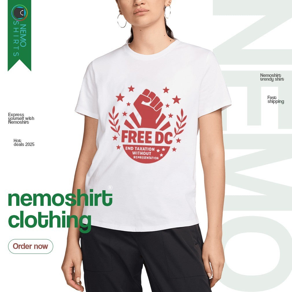 Strong fist free DC end taxation without - Adult & Kids T-Shirts, Sweatshirts & Hoodies apparel design preview 3