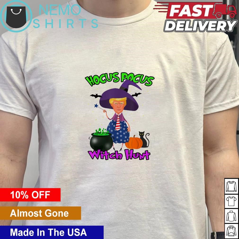 Trump witch hunt hocus pocus Halloween - Adult & Kids T-Shirts, Sweatshirts & Hoodies apparel design preview 5