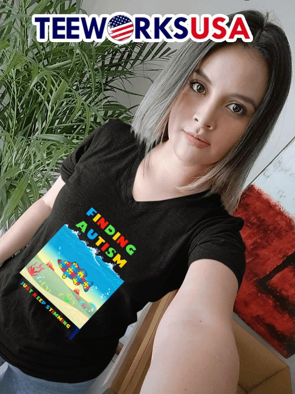 Finding Autism Keep on Stimming - Adult & Kids T-Shirts, Sweatshirts & Hoodies apparel design preview 7