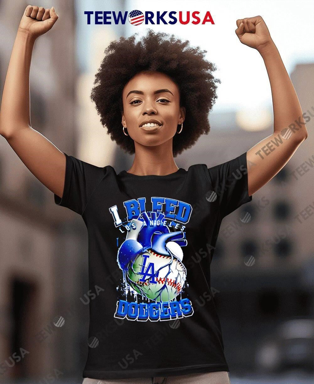 I Bleed Los Angeles Dodgers - Adult & Kids T-Shirts, Sweatshirts & Hoodies apparel design preview 8