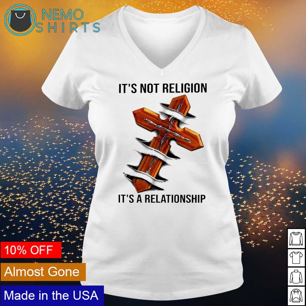 Jesus it's not religion relationship - Adult & Kids T-Shirts, Sweatshirts & Hoodies apparel design preview 5