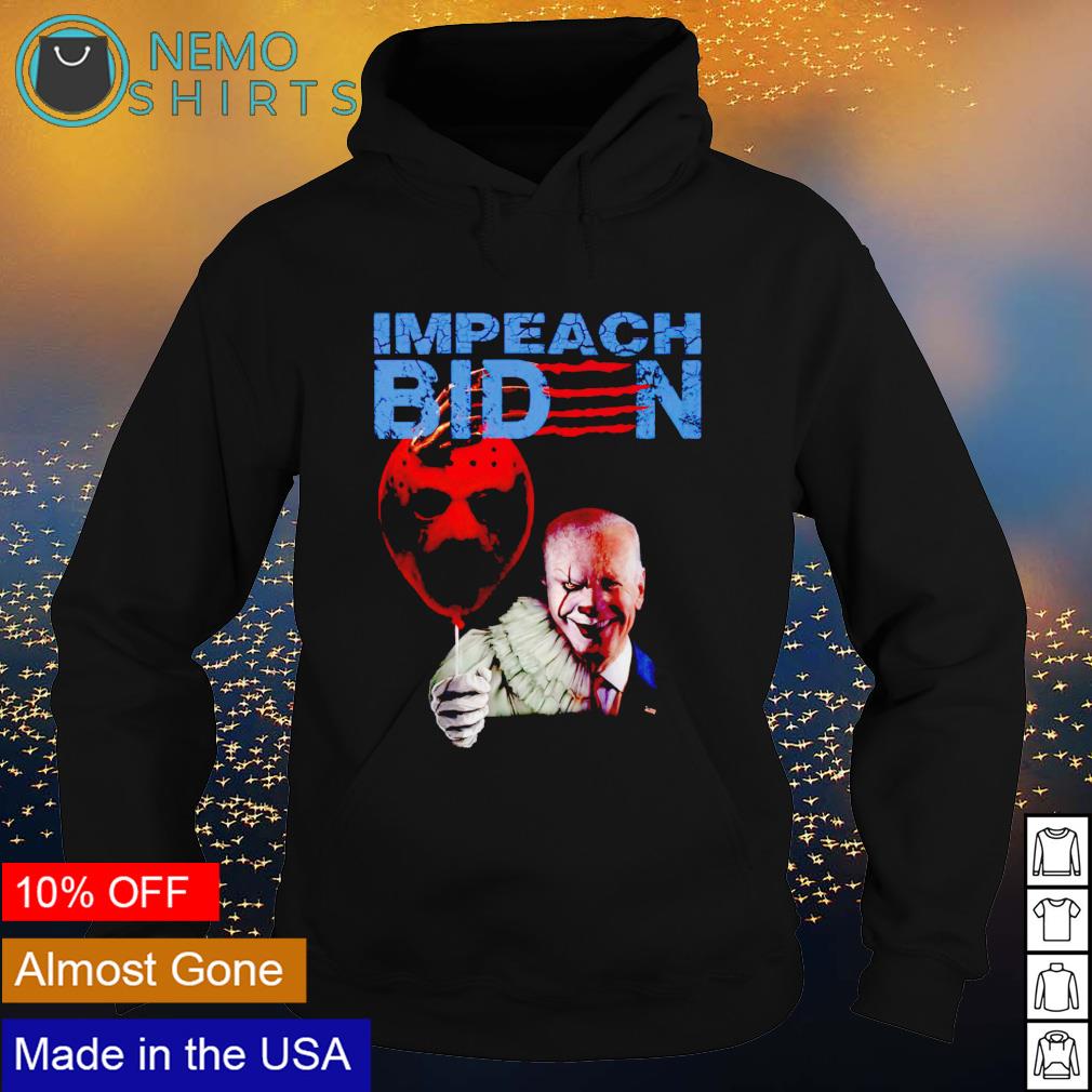 Pennywise Impeach Biden Jason Voorhees balloon - Adult & Kids T-Shirts, Sweatshirts & Hoodies apparel design preview 2