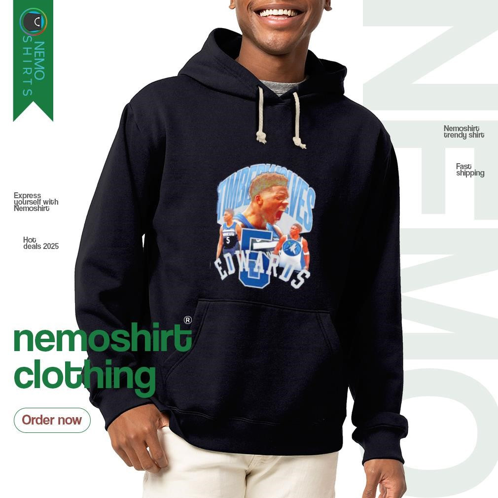 Anthony Edwards 5 Minnesota Timberwolves vintage - Adult & Kids T-Shirts, Sweatshirts & Hoodies apparel design preview 2