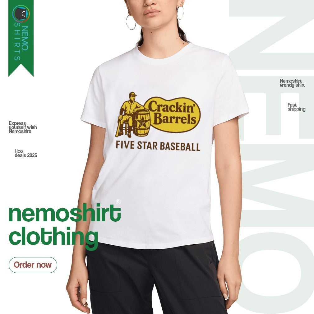 Five Star baseball player crackin barrels Cracker - Adult & Kids T-Shirts, Sweatshirts & Hoodies apparel design preview 3