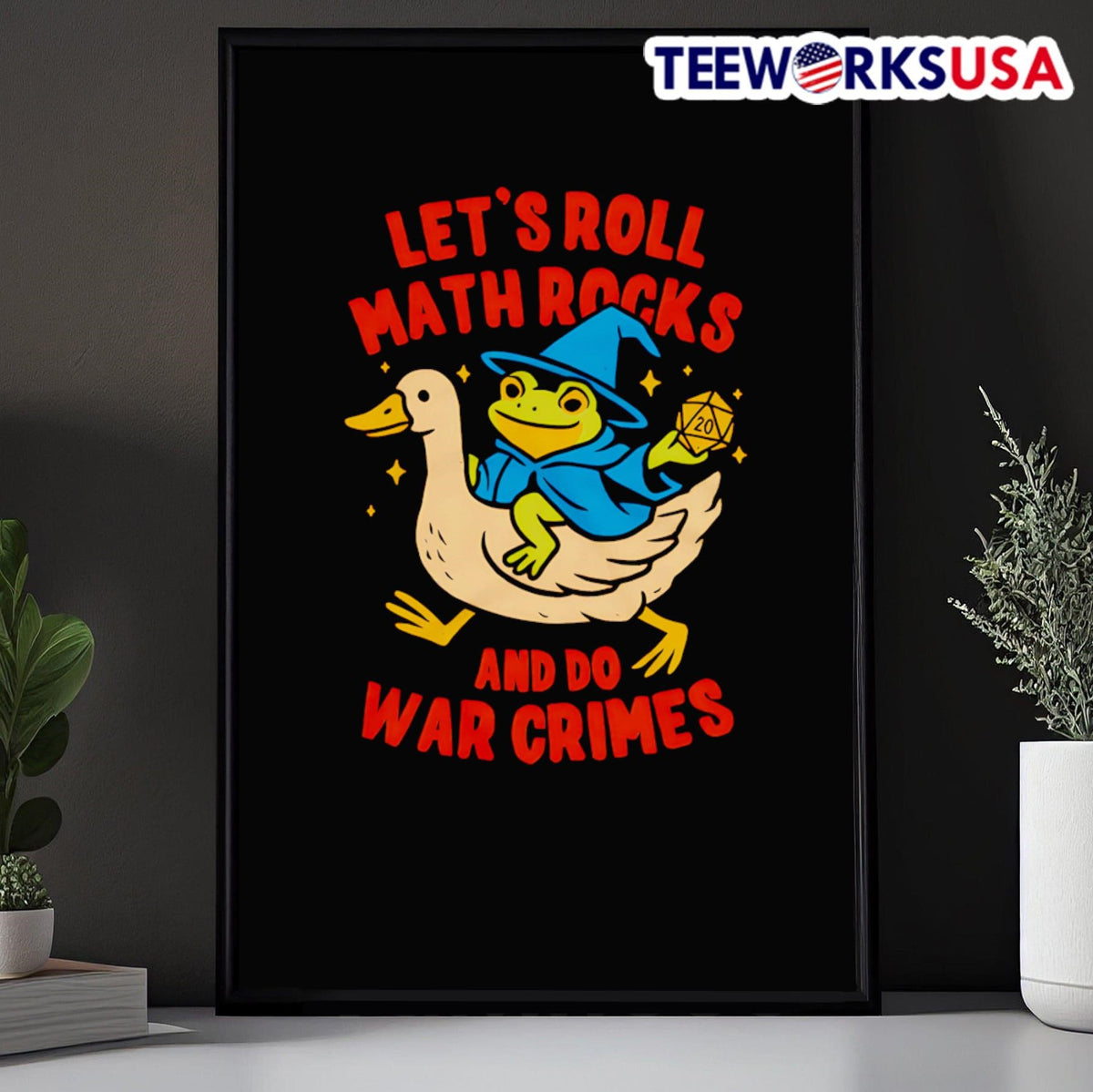 Frog let's roll math rocks and do war crimes - Adult & Kids T-Shirts, Sweatshirts & Hoodies apparel design preview 5