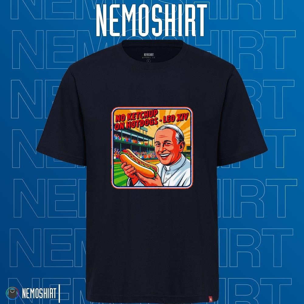 No ketchup on hot dogs baseball field Chicago Pope - Adult & Kids T-Shirts, Sweatshirts & Hoodies apparel design preview 1