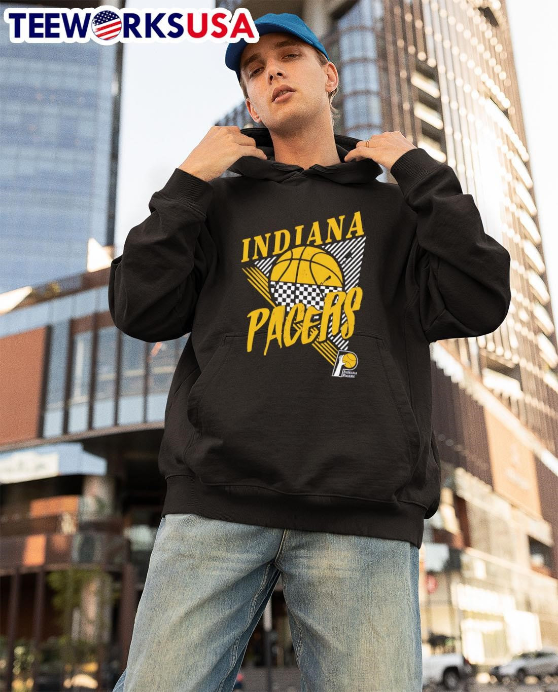 Mitchell And Mess Indiana Pacers Slam Dunk - Adult & Kids T-Shirts, Sweatshirts & Hoodies apparel design preview 3