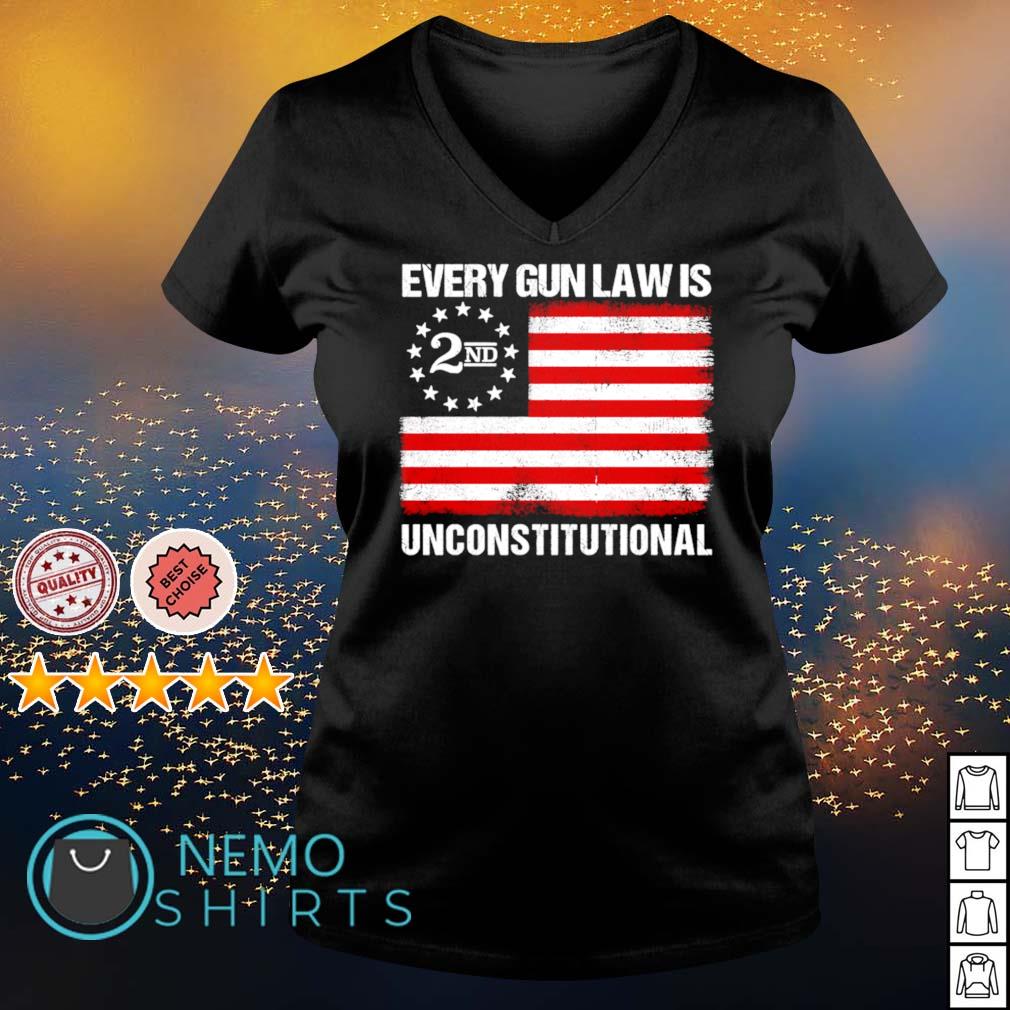 2nd American flag every gun law is unconstitutional - Adult & Kids T-Shirts, Sweatshirts & Hoodies apparel design preview 5