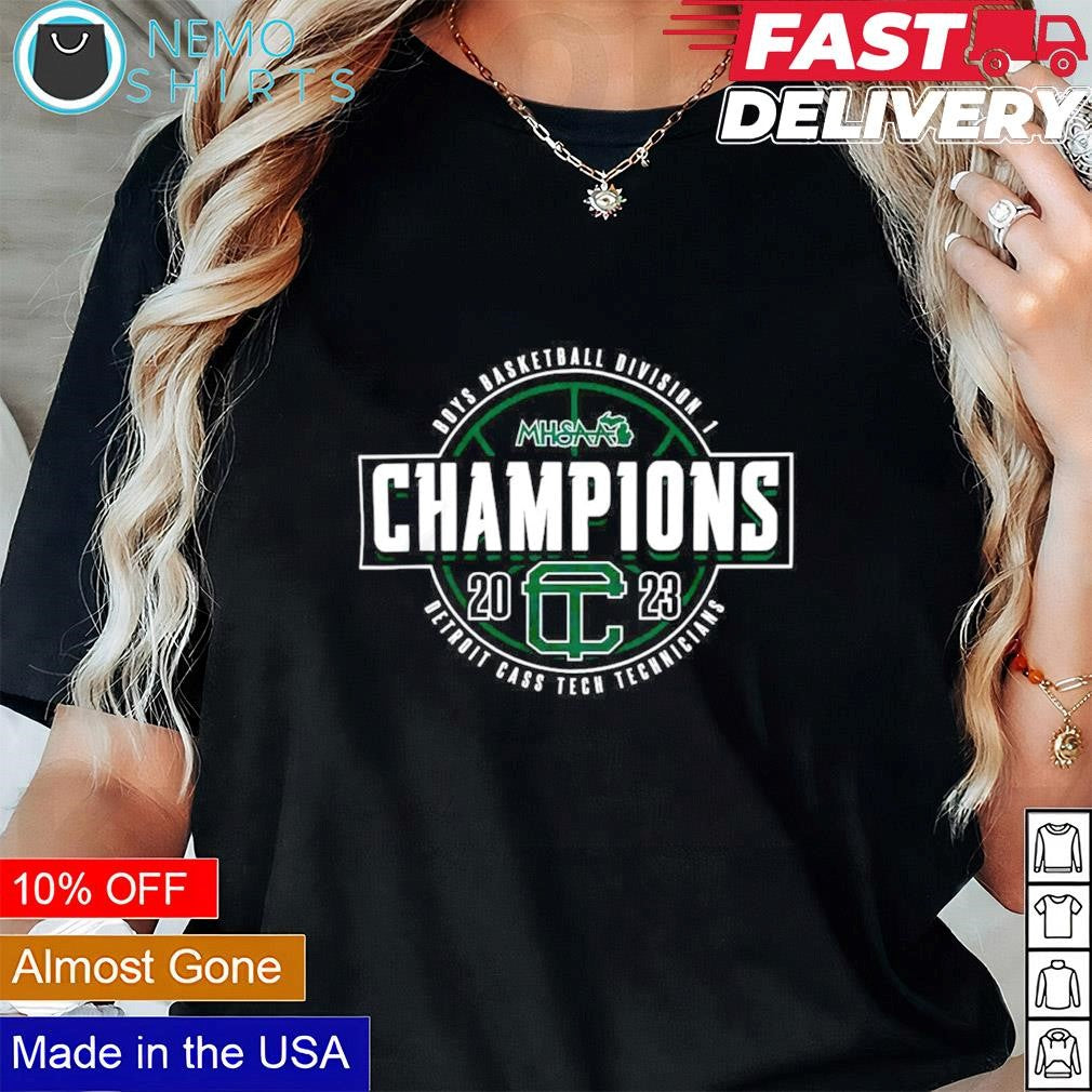 2023 MHSAA boys basketball D1 champions Detroit cass - Adult & Kids T-Shirts, Sweatshirts & Hoodies apparel design preview 2
