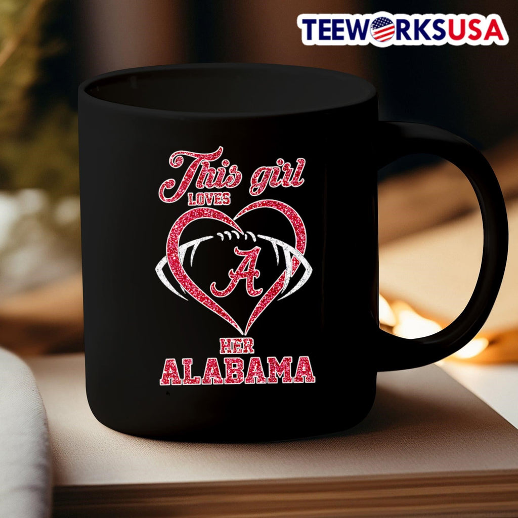 This girl loves her Alabama Crimson Tide diamond - Adult & Kids T-Shirts, Sweatshirts & Hoodies apparel design preview 3