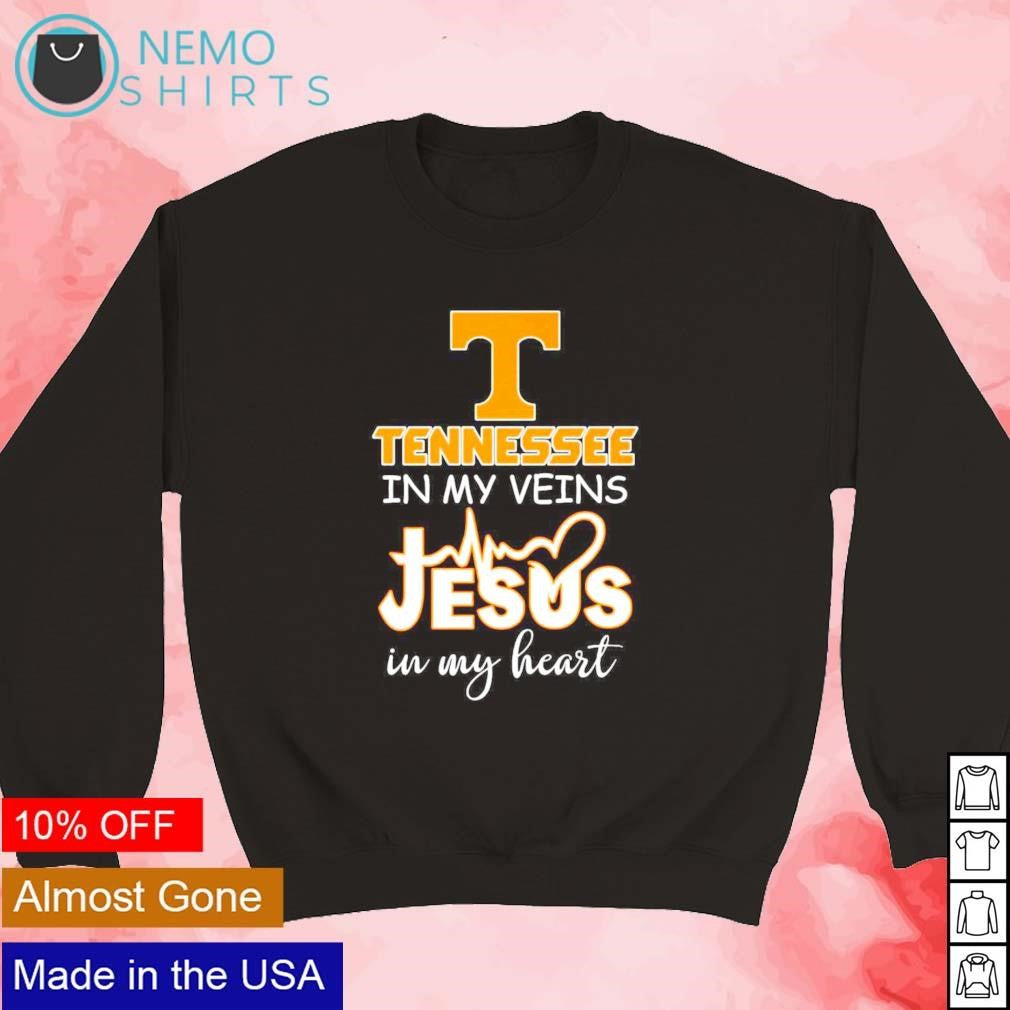 Tennessee in my veins Jesus heart - Adult & Kids T-Shirts, Sweatshirts & Hoodies apparel design preview 3