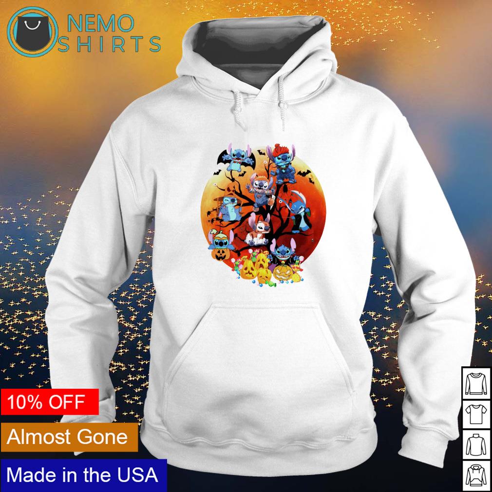 Stitch on Halloween tree - Adult & Kids T-Shirts, Sweatshirts & Hoodies apparel design preview 2