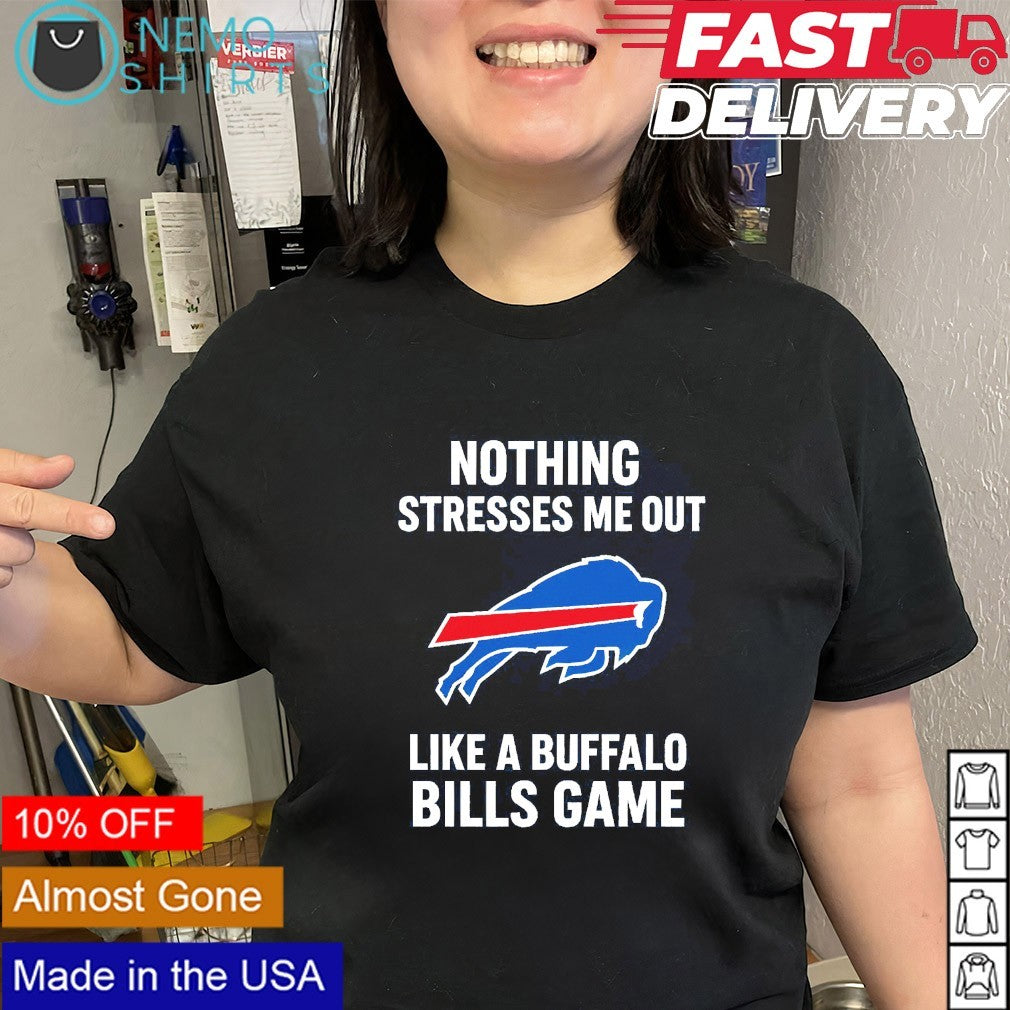 Nothing stresses me out like a Buffalo Bills game - Adult & Kids T-Shirts, Sweatshirts & Hoodies apparel design preview 3