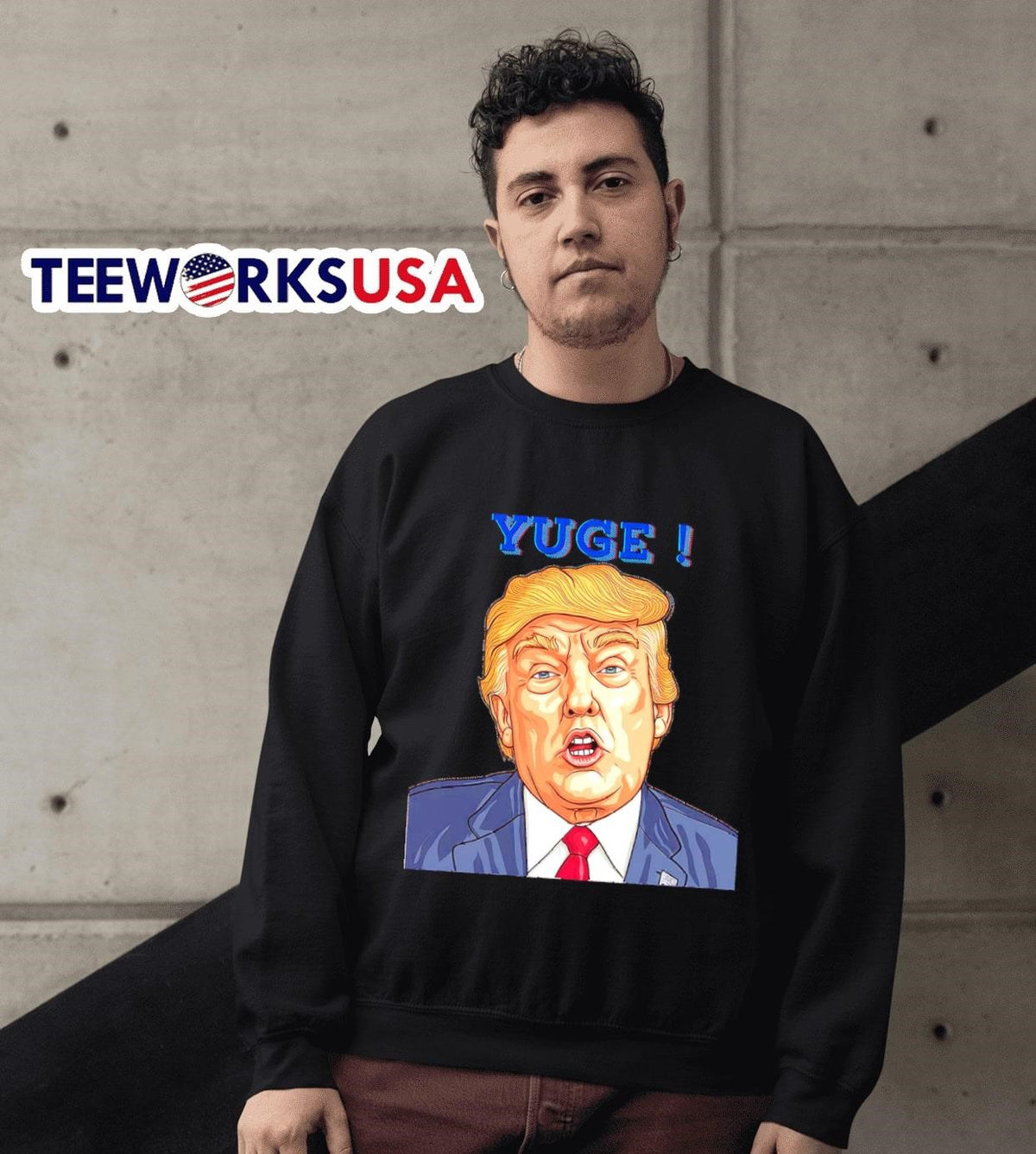 Donald Trump yuge funny - Adult & Kids T-Shirts, Sweatshirts & Hoodies apparel design preview 3