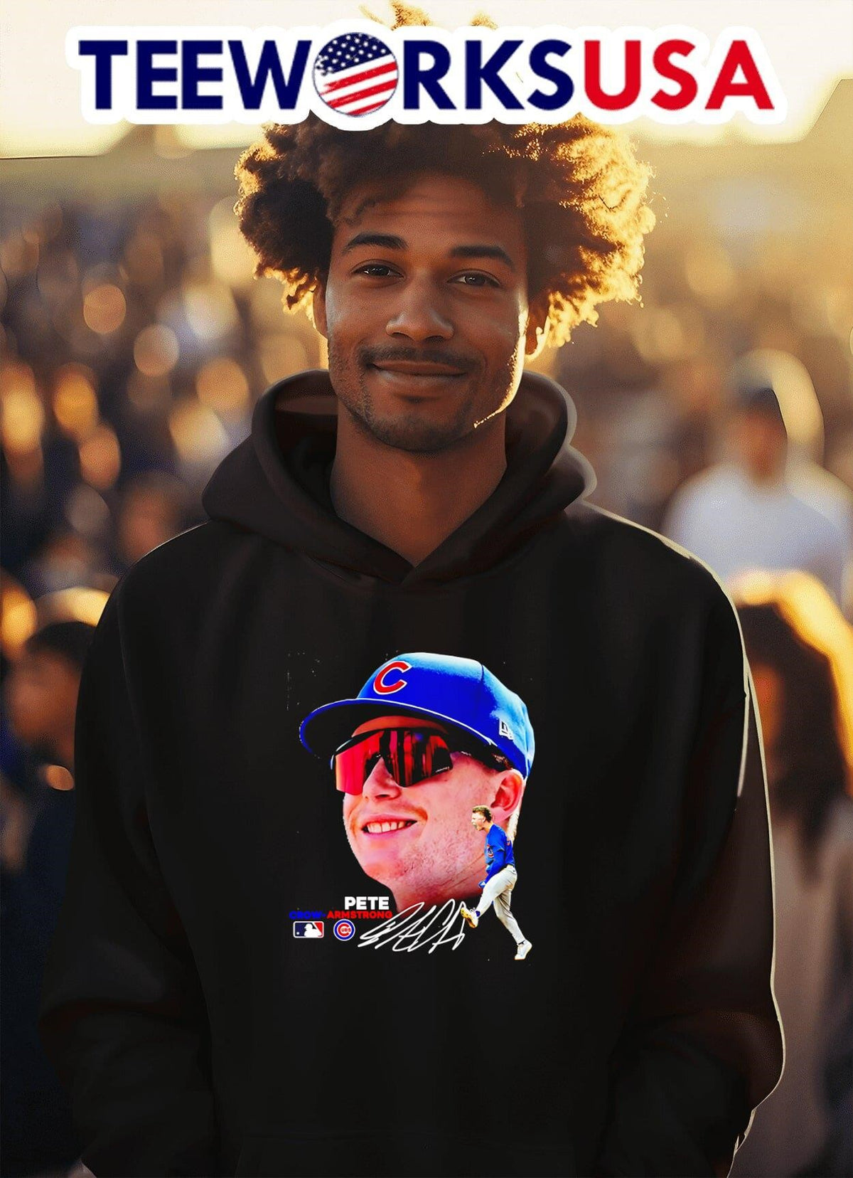 Pete Crown Armstrong Chicago Cubs - Adult & Kids T-Shirts, Sweatshirts & Hoodies apparel design preview 2