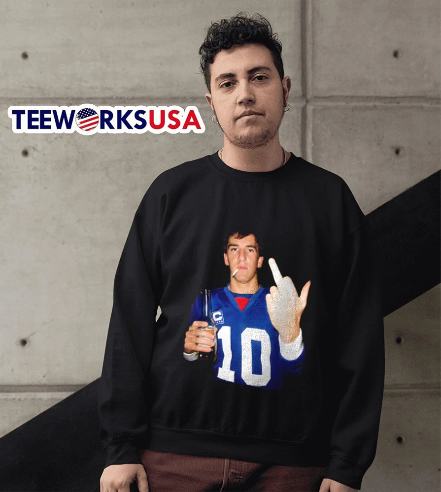 Eli Manning Middle Finger - Adult & Kids T-Shirts, Sweatshirts & Hoodies apparel design preview 5