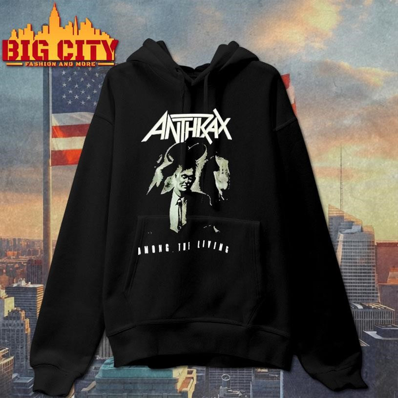 Anthrax 'Among The Living' - Adult & Kids T-Shirts, Sweatshirts & Hoodies apparel design preview 2