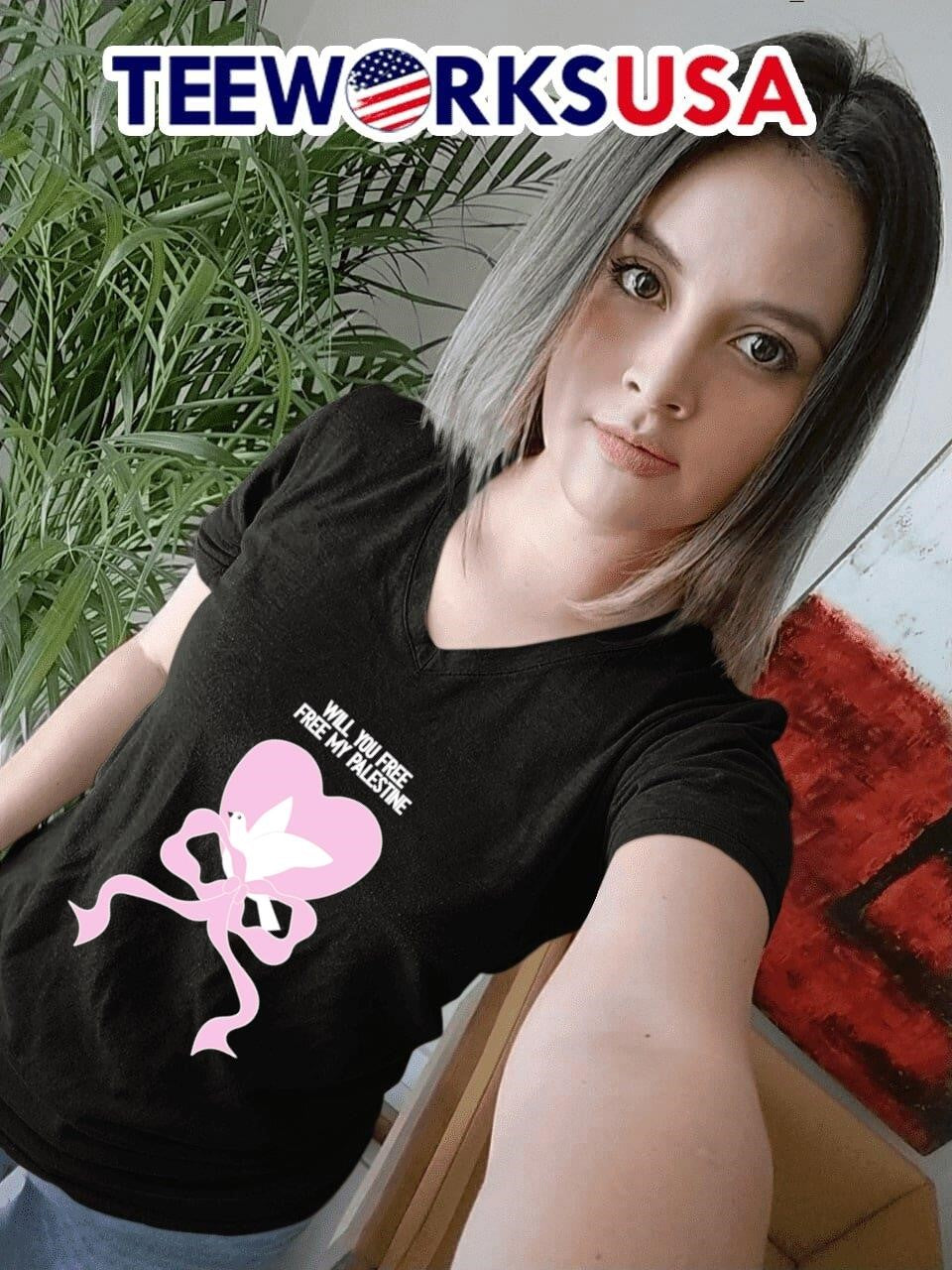 Will you free my Palestine dove - Adult & Kids T-Shirts, Sweatshirts & Hoodies apparel design preview 7