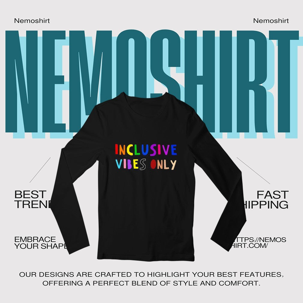 Inclusive vibes only pride - Adult & Kids T-Shirts, Sweatshirts & Hoodies apparel design preview 3