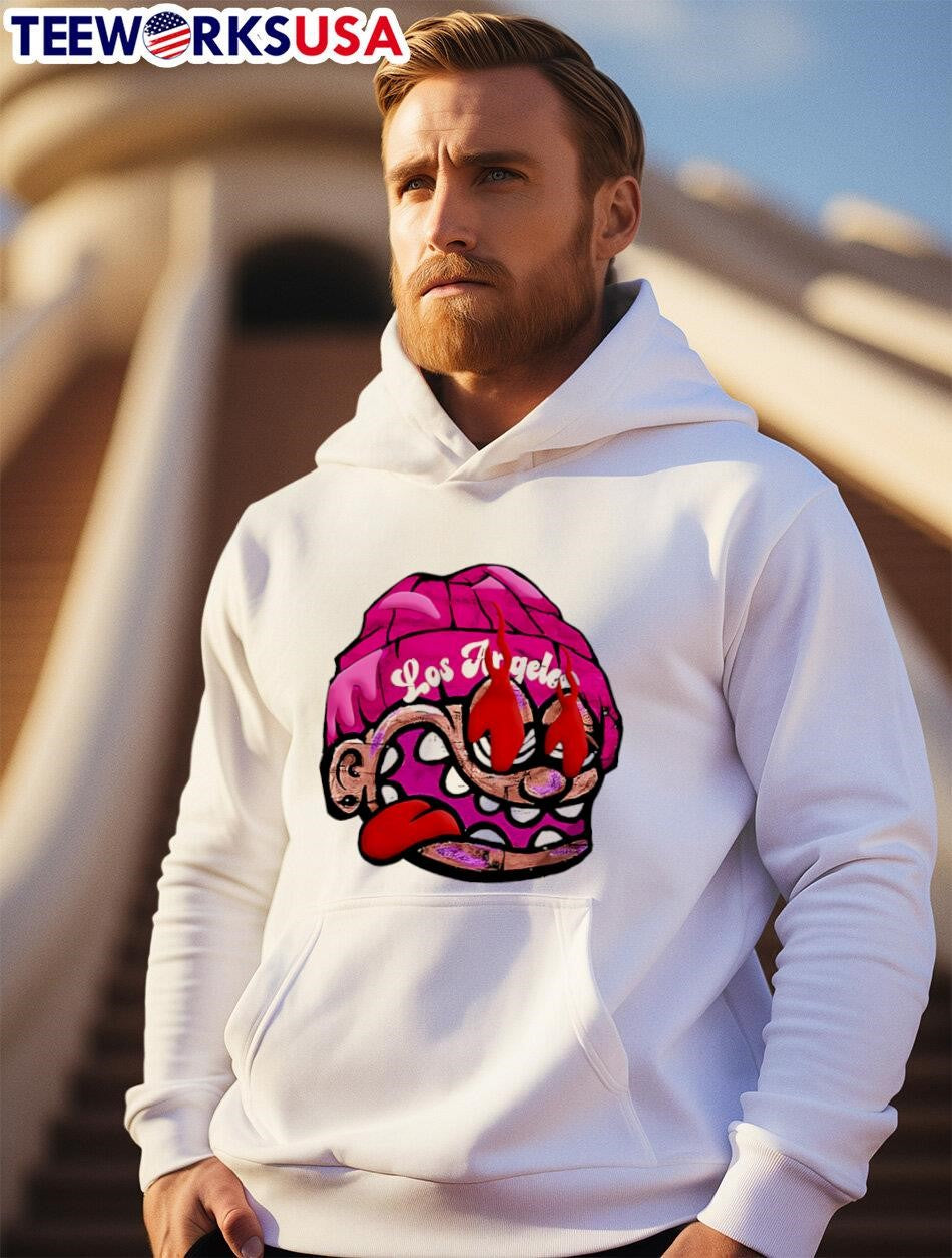 Quirky Cartoon Big Face Los Angeles - Adult & Kids T-Shirts, Sweatshirts & Hoodies apparel design preview 2