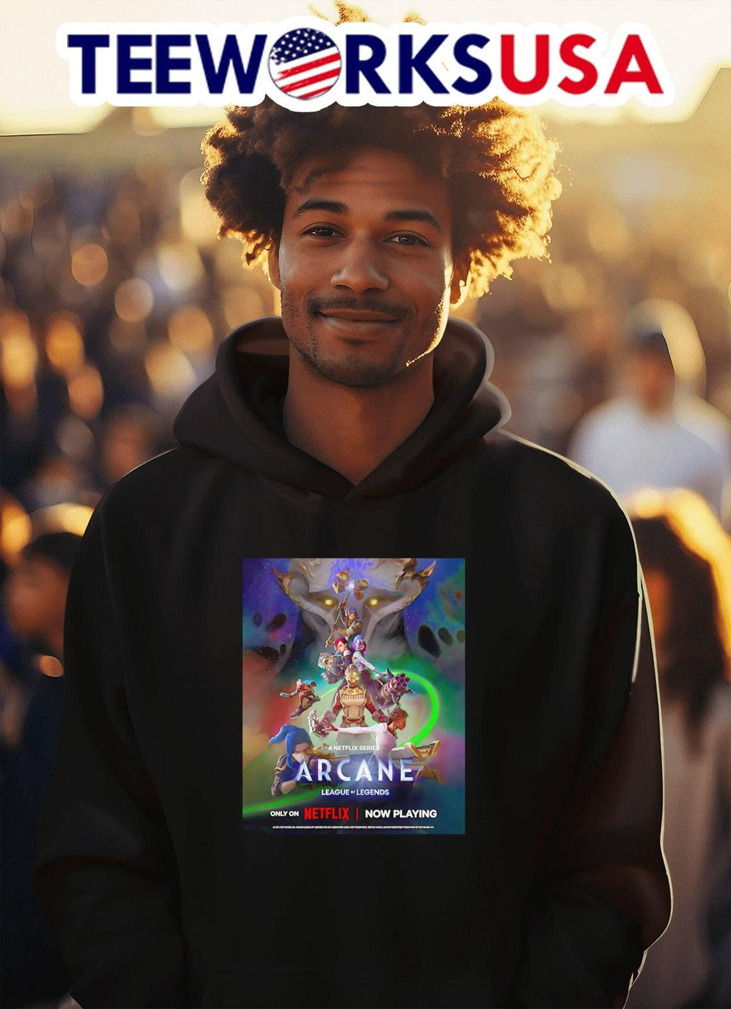 Arcane League of Legends The final evolution poster - Adult & Kids T-Shirts, Sweatshirts & Hoodies apparel design preview 2