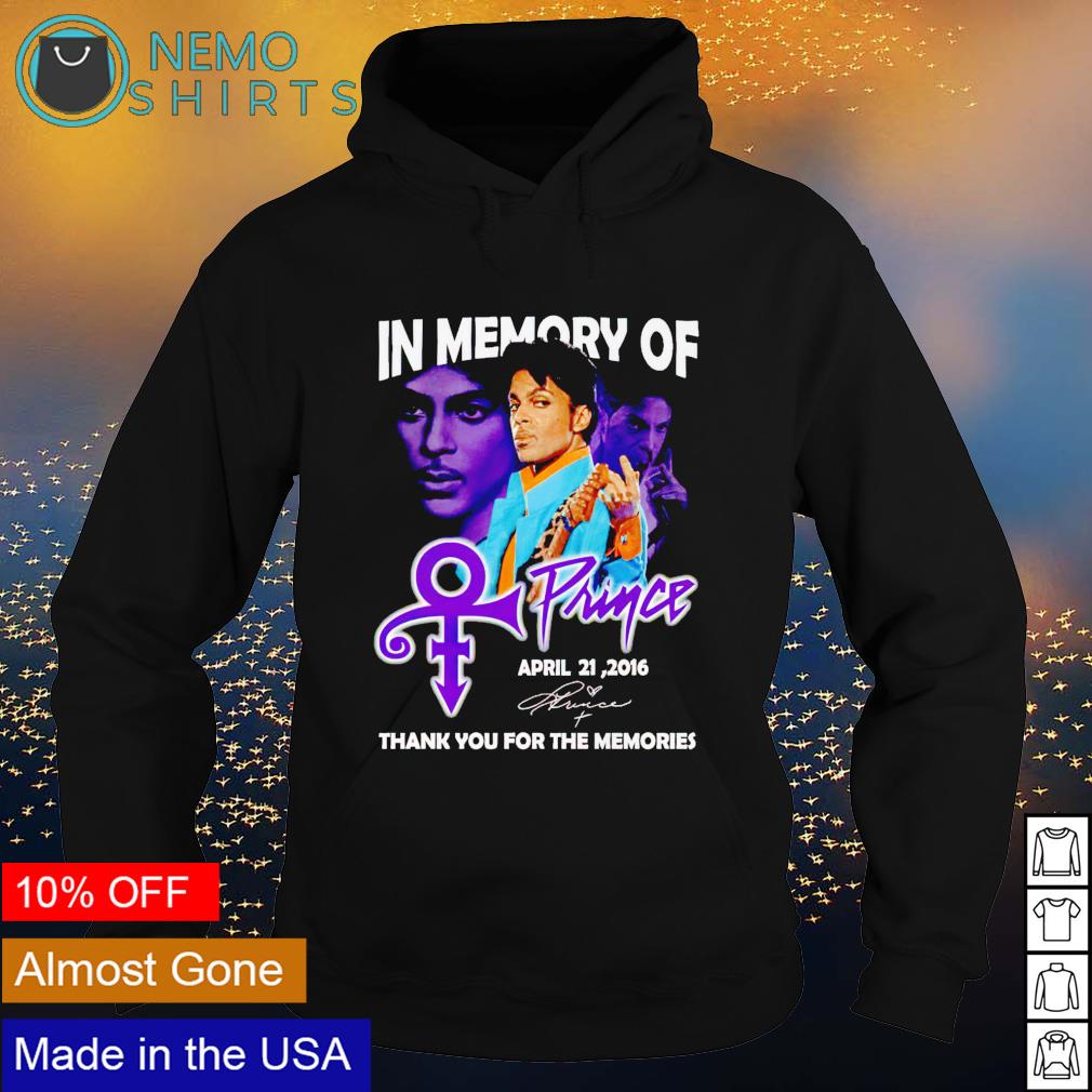 In memory of Prince April 21 2016 thank you for the - Adult & Kids T-Shirts, Sweatshirts & Hoodies apparel design preview 2
