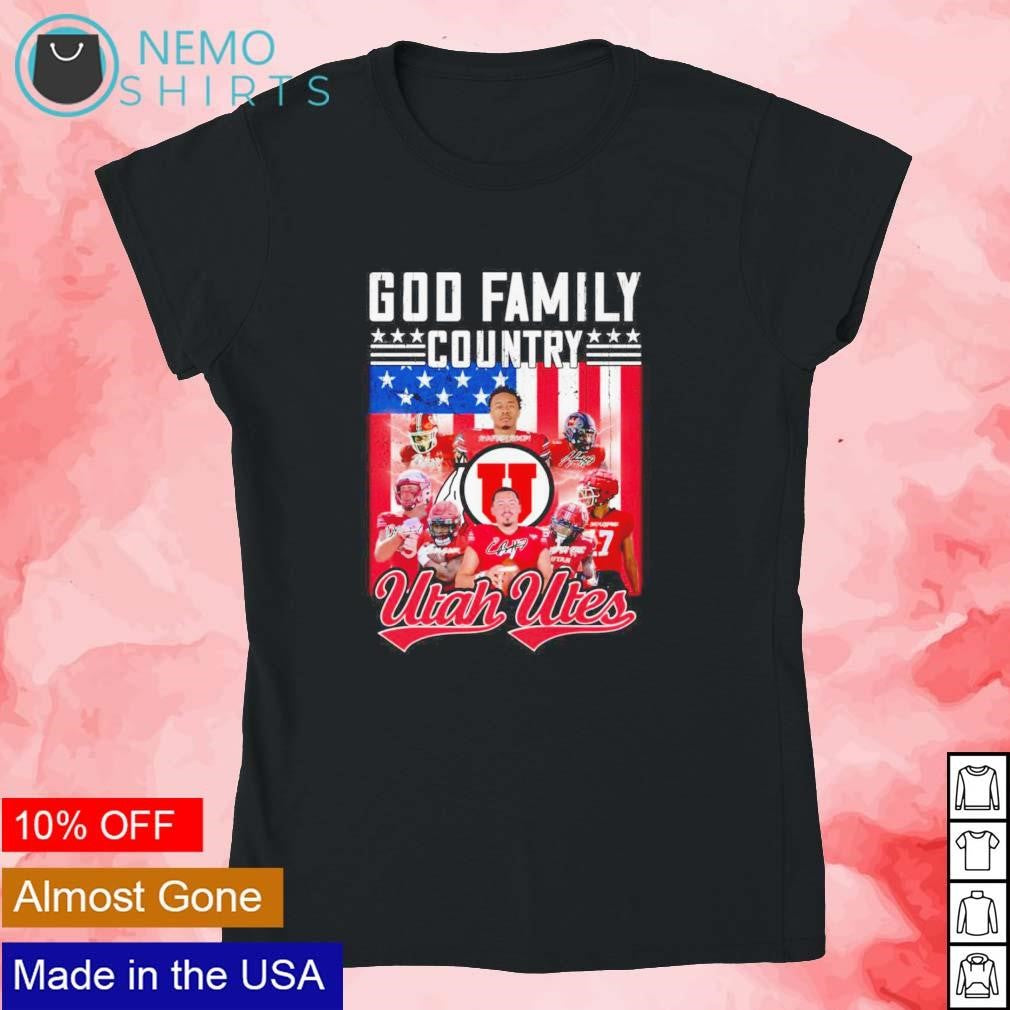 God family country and Utah Utes US flag - Adult & Kids T-Shirts, Sweatshirts & Hoodies apparel design preview 4
