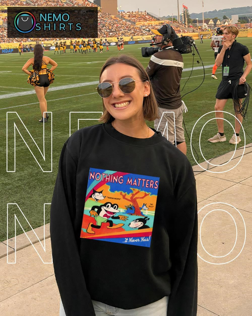 Nothing Matters It Never Has Retro Meme - Adult & Kids T-Shirts, Sweatshirts & Hoodies apparel design preview 4