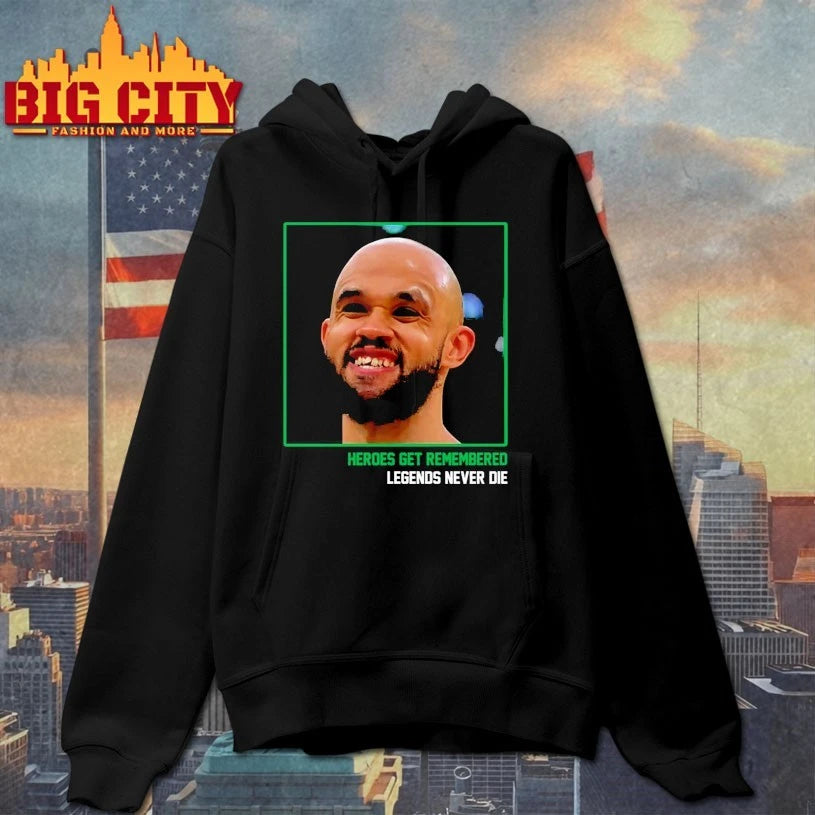 Derrick White Heroes Get Remembered Legends Never Die - Adult & Kids T-Shirts, Sweatshirts & Hoodies apparel design preview 2