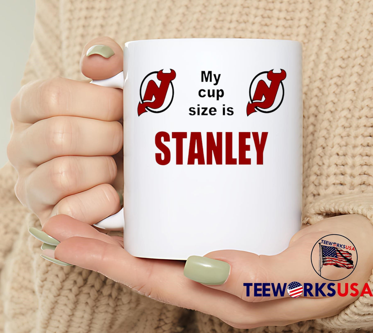 Devils my cup size is stanley special - Adult & Kids T-Shirts, Sweatshirts & Hoodies apparel design preview 6