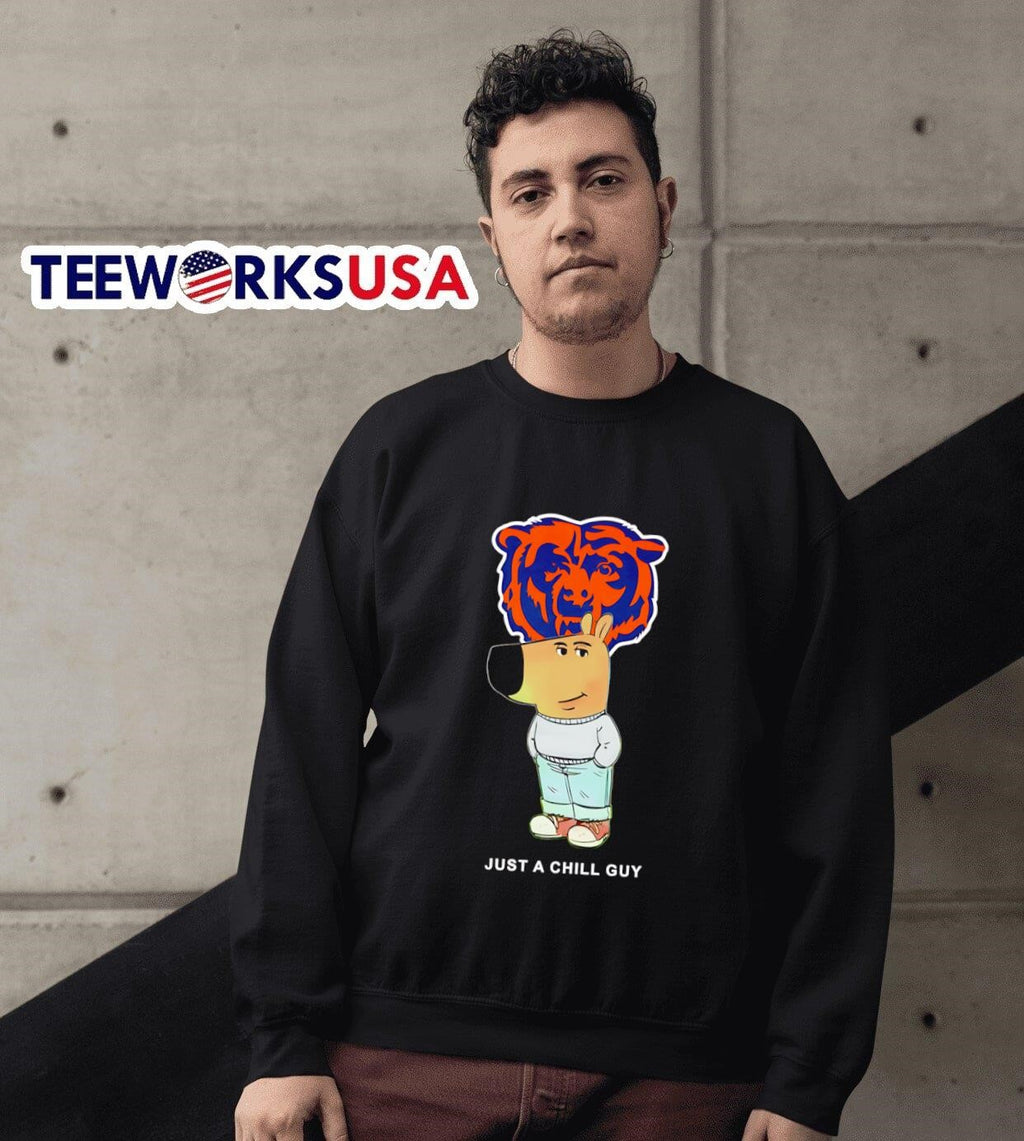 Just a Chill Guy Chicago Bears - Adult & Kids T-Shirts, Sweatshirts & Hoodies apparel design preview 6