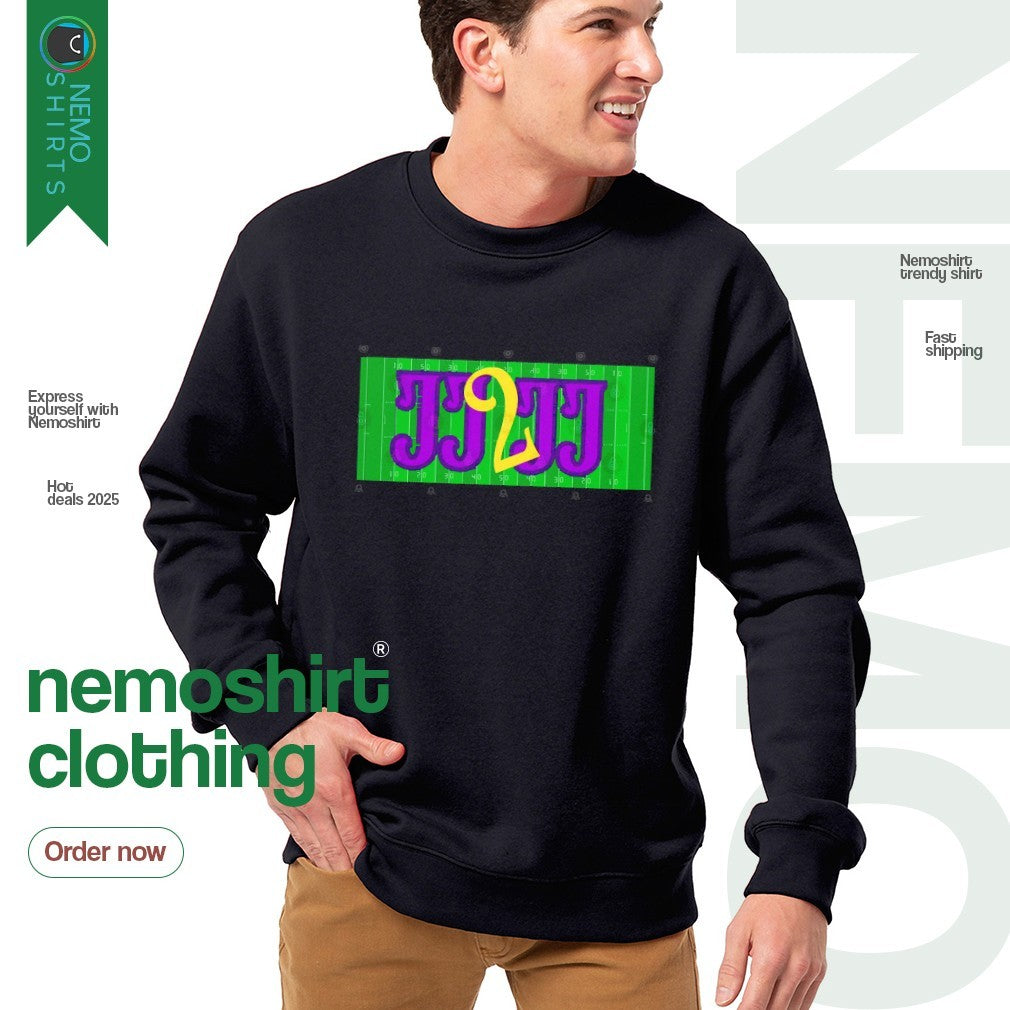 JJ 2 Justin Jefferson Minnesota Vikings football - Adult & Kids T-Shirts, Sweatshirts & Hoodies apparel design preview 4