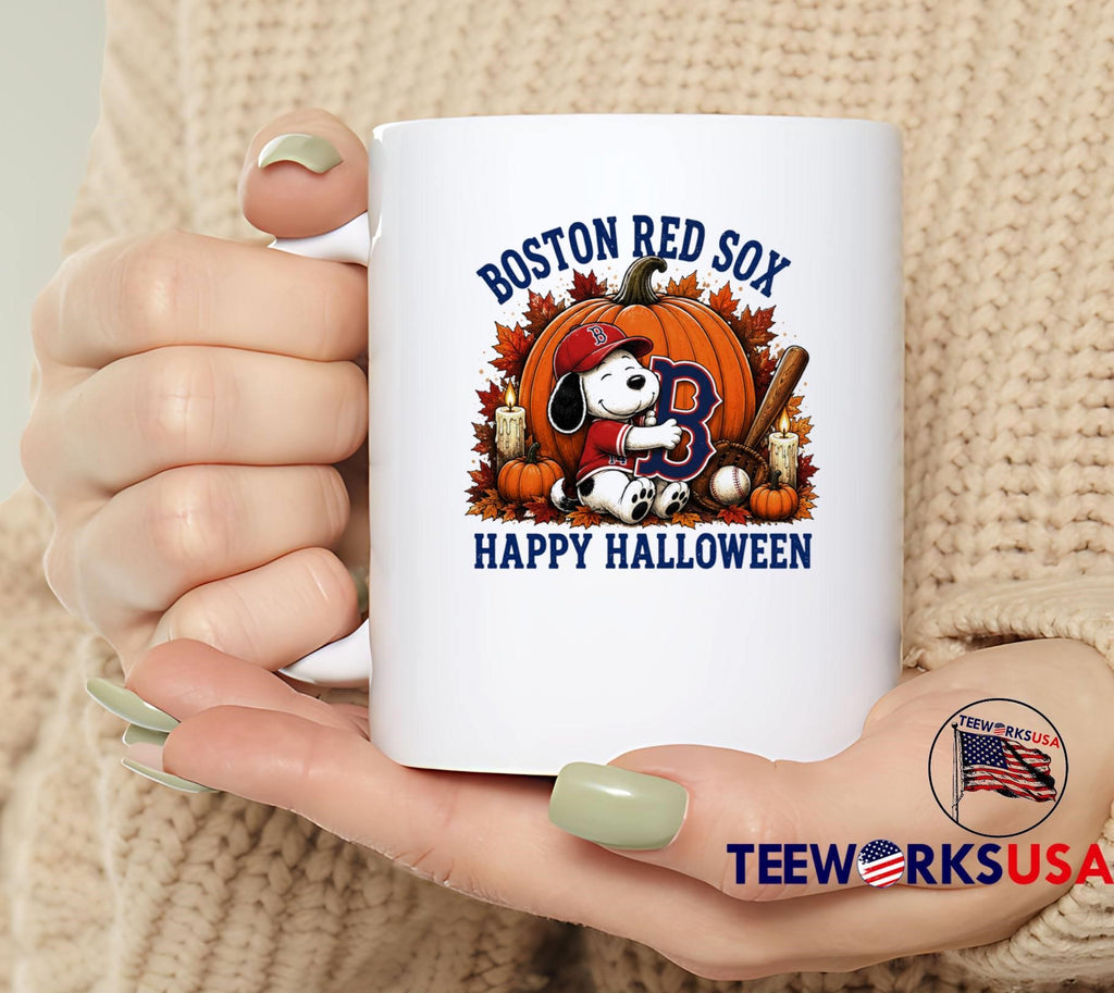 Boston Red Sox Snoopy Hugging Letter B Halloween - Adult & Kids T-Shirts, Sweatshirts & Hoodies apparel design preview 4