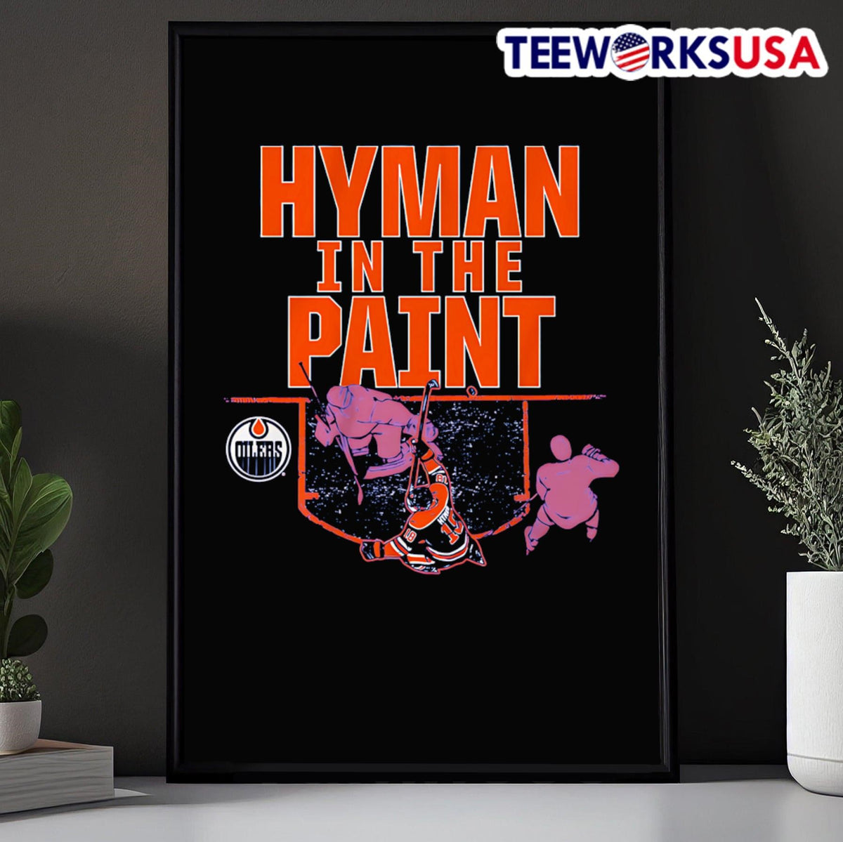 Zach Hyman Edmonton Oilers in the paint - Adult & Kids T-Shirts, Sweatshirts & Hoodies apparel design preview 5