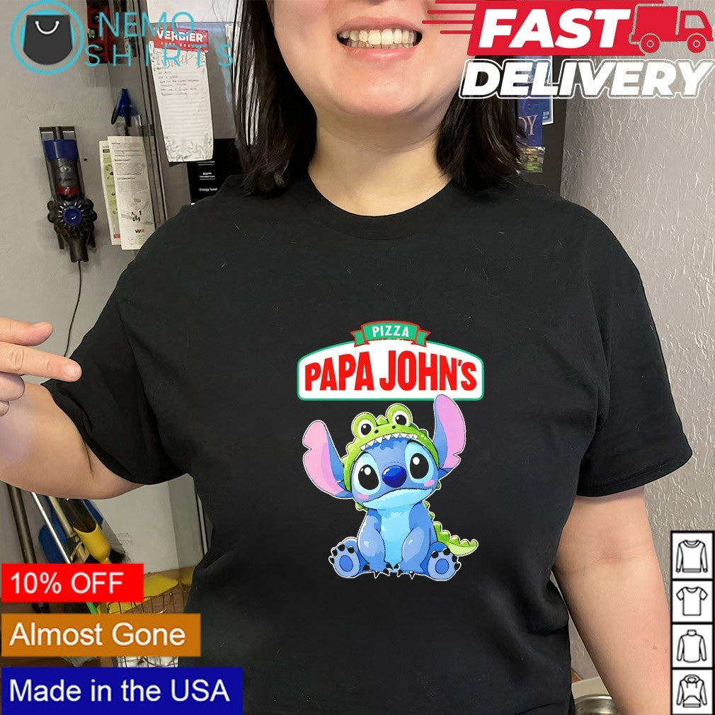 Stitch Cosplay Crocodile x Pizza Papa John's - Adult & Kids T-Shirts, Sweatshirts & Hoodies apparel design preview 3