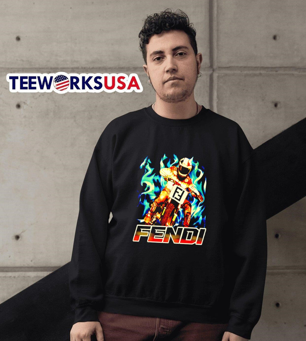Fendi dirtbike - Adult & Kids T-Shirts, Sweatshirts & Hoodies apparel design preview 3