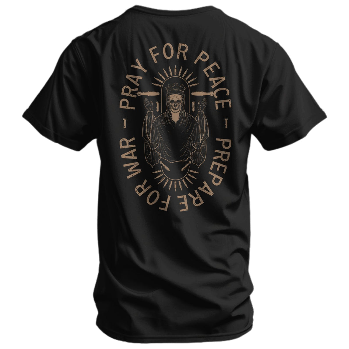 Pray For Peace. Prepare War. Men's - Adult & Kids T-Shirts, Sweatshirts & Hoodies apparel design preview 1